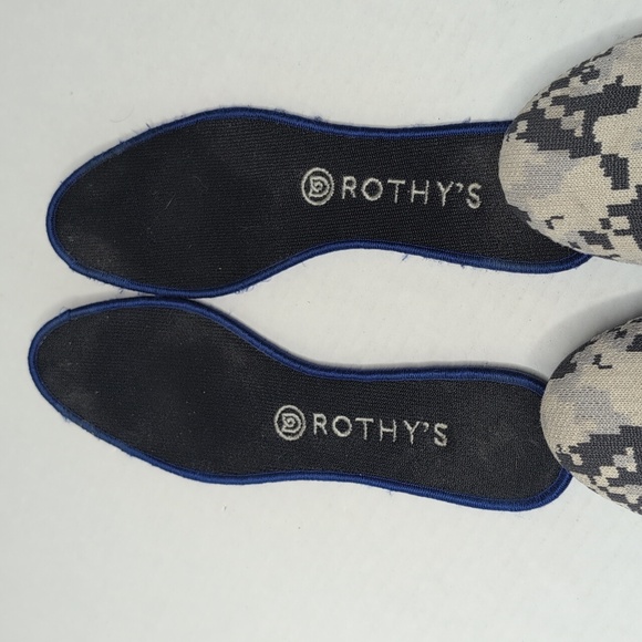 Rothys Retired Ash Grey Camo Round Toe Ballet Flats - Picture 9 of 9